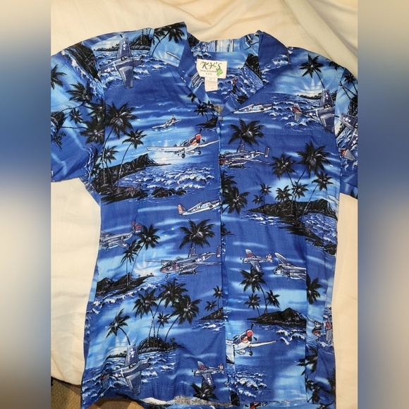 Ky'S Other - Ky's men's Hawaiian WWII bomber plane shirt M